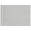 vidaXL Balkonscherm 75x500 cm 100% oxford polyester lichtgrijs