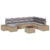 vidaXL Tuin Sofa Set met kussen 9 pcs Beige poly rattan