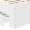 vidaXL Bedframe met hoofdeinde met lade Wit 90 x 190 cm Bewerkt hout
