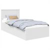 vidaXL Bedframe met hoofdeinde Wit 90 x 190 cm Bewerkt hout