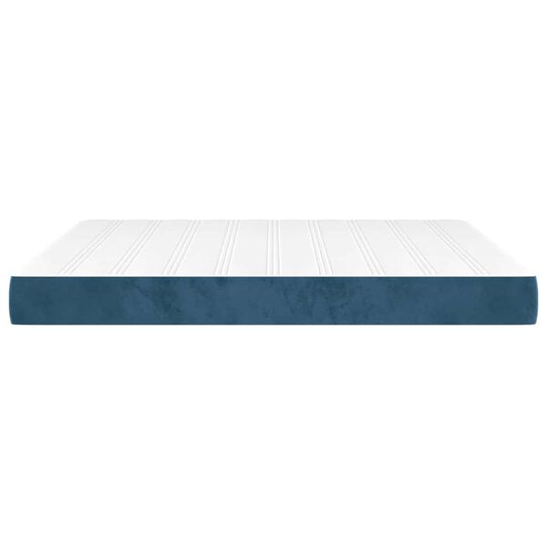 vidaXL Pocketveringmatras 160x220x20 cm fluweel donkerblauw