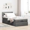 vidaXL Ottoman bed met matras 100x200cm stof donkergrijs