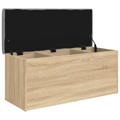 vidaXL Opbergbankje 102x42x45 cm bewerkt hout sonoma eikenkleurig