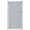 vidaXL Tuinpoort 85 x 174 cm Roestvrij staal zilver Vergrendelbaar
