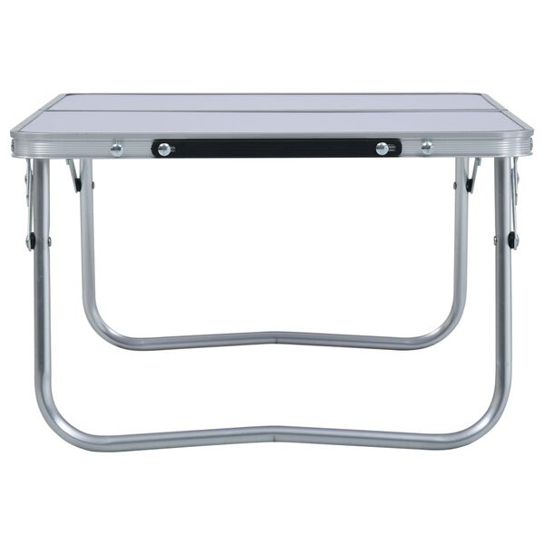 vidaXL Campingtafel inklapbaar 60x40 cm aluminium wit