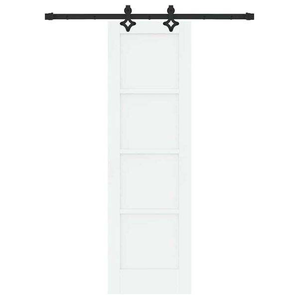 vidaXL Schuifdeur ORKDAL Wit 61 x 198,5 cm Massief grenenhout