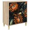 vidaXL Ladekast LOCHEM Oranje print 66 x 36,5 x 75 cm Bewerkt hout