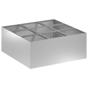 vidaXL Plantenbak zilver 100 x 100 x 30 cm Gegalvaniseerd staal