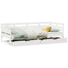vidaXL Slaapbank met lades 90x200 cm massief grenenhout wit