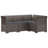 vidaXL 4-Zits Tuin Sofa met Kussens Rattan Look PP Lichtgrijs