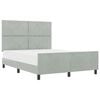 vidaXL Boxspringbed met hoofdeinde Lichtgrijs 160 x 200 cm Fluweel