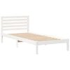 vidaXL Bedframe met hoofdeinde Wit 90 x 220 cm Massief grenenhout