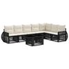 vidaXL Tuinbankenset 8 st Zwart en Cream Wit poly rattan