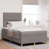 vidaXL LED Box Spring Bed met matras Taupe 120 x 190 cm Stof