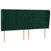 vidaXL Hoofdbord met randen 183x23x118/128 cm fluweel donkergroen
