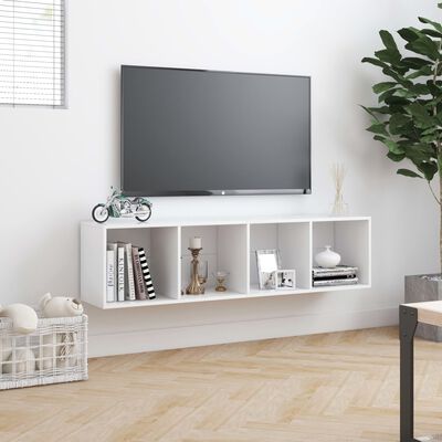 vidaXL Boekenkast/tv-meubel 143x30x36 cm wit