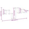 vidaXL Wandplank Wandgemonteerd Zwart Eiken 104.5 x 43 x 10 cm