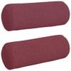 vidaXL Bolster Kussens 2 stuks Wijnrood &Oslash; 25 x 70 cm Stof