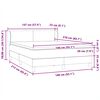 vidaXL Boxspring met matras fluweel roze 140x210 cm