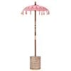 vidaXL Balinese parasol met basis Roze 95 x 95 x 260 cm