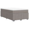 vidaXL Boxspring met matras stof taupe 120x190 cm