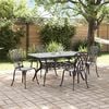 vidaXL Tuin eettafelset 5 pcs Zwart Aluminium
