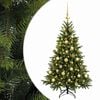 vidaXL Kunstkerstboom met kerstbal 150 cm 150 LED's Warmwit