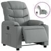 vidaXL Fauteuil elektrisch verstelbaar stof lichtgrijs