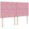 vidaXL Ottoman bed met matrassen 200x200cm fluweel roze