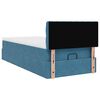 vidaXL Ottoman bed met matras en LED's 90x190cm fluweel donkerblauw
