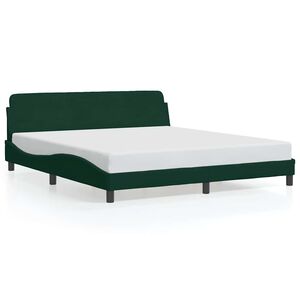 vidaXL Bedframe "Dover" 180x200 cm fluweel donkergroen