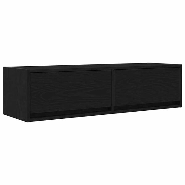 vidaXL TV Kast met lade Zwart eiken 100 x 31 x 25,5 cm Bewerkt hout