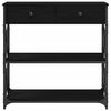vidaXL Console Tafel Zwart eiken 75 x 28 x 75 cm