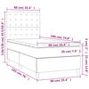 vidaXL Boxspring met matras stof lichtgrijs 90x190 cm