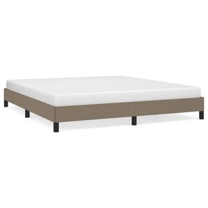 vidaXL Bedframe zonder matras stof taupe 180x200 cm