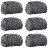 vidaXL Kleden 6 pcs Donkergrijs 240 x 220 cm Fleece