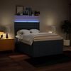 vidaXL Boxspring met matras stof blauw 160x200 cm