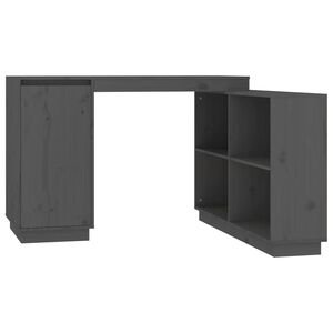 vidaXL Bureau 110x50x75 cm massief grenenhout grijs