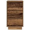 vidaXL Nachtkastje met LED-verlichting 38x34x65 cm oud hout
