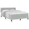 vidaXL Boxspringbed met hoofdeinde Lichtgrijs 160 x 200 cm Fluweel
