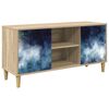 vidaXL Tv-meubel RAALTE 102 x 33 x 50 cm Sonoma Bewerkt hout
