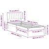 vidaXL Bedframe Bruin en taupe 75 x 190 cm Massief grenenhout