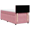 vidaXL Boxspring met matras fluweel roze 80x200 cm