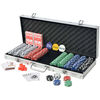 vidaXL Pokerset met 500 chips aluminium