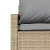 vidaXL Tuinbank 3-zits met kussens poly rattan beige