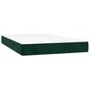 vidaXL Boxspring met matras en LED fluweel donkergroen 120x200 cm