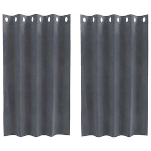vidaXL Verduisterende gordijnen 2 pcs Lichtgrijs 140 x 140 cm Fluweel