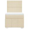 vidaXL Boxspring met matras stof cr&egrave;mekleurig 80x200 cm