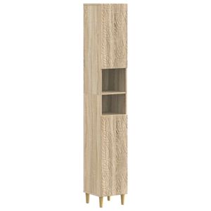 vidaXL Badkamerkast met Open Plank DELFT Sonoma Eiken 30 x 31 x 190 cm
