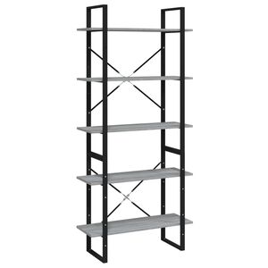 vidaXL Boekenkast 80x30x175 cm bewerkt hout grijs sonoma eikenkleurig